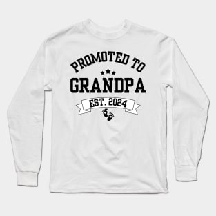 Pregnancy Announcement Gifts for Grandparents, Promoted to Grandma & Grandpa Long Sleeve T-Shirt